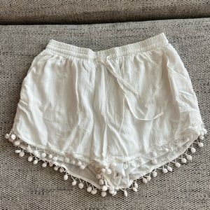 White summer shorts